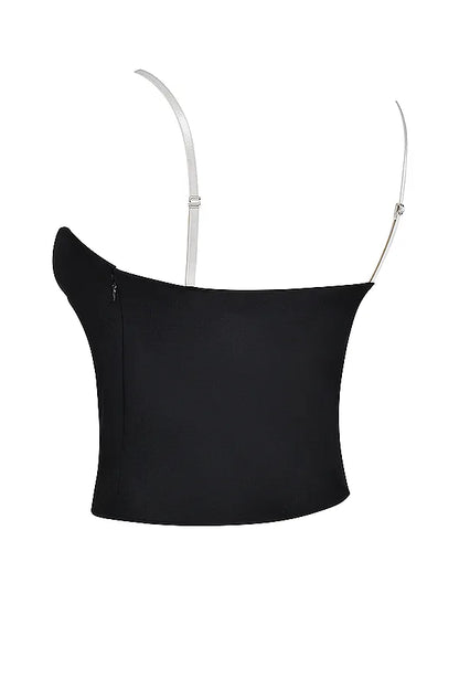 Eli Black & Off White Underwired Top