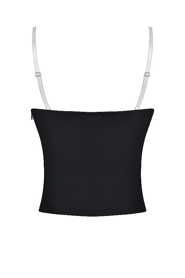 Eli Black & Off White Underwired Top