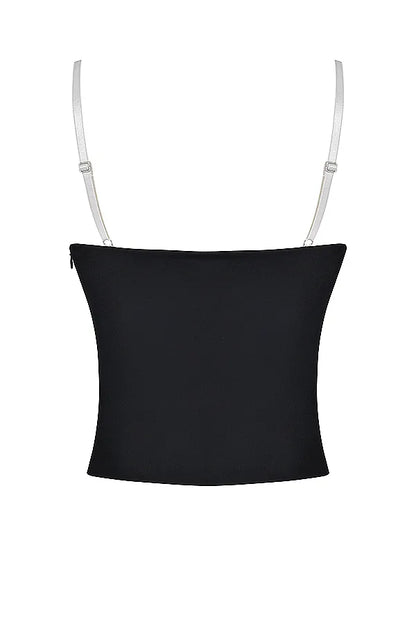 Eli Black & Off White Underwired Top