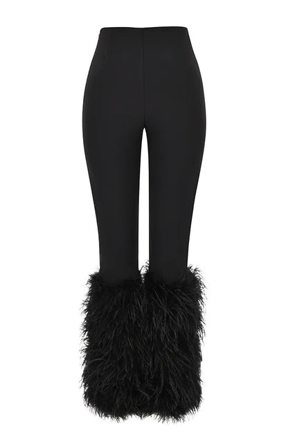 Nicolette Black Trimmed Trousers