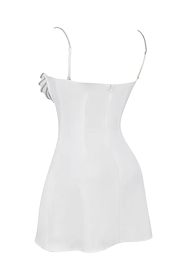 Grace Ivory Crystallised Mini Dress