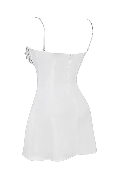 Grace Ivory Crystallised Mini Dress