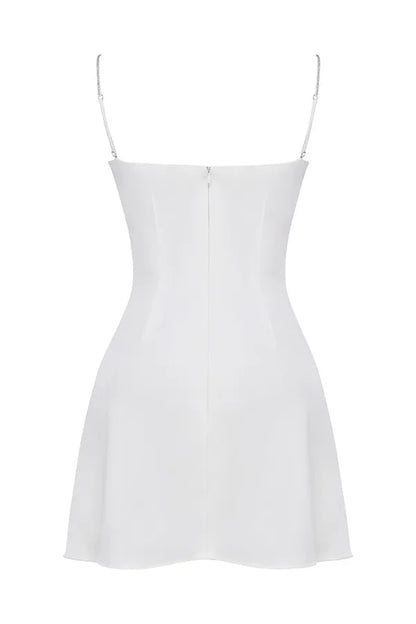 Grace Ivory Crystallised Mini Dress