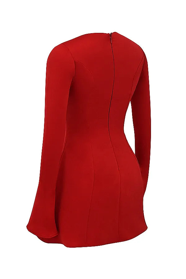Sacha Red Satin Mini Dress
