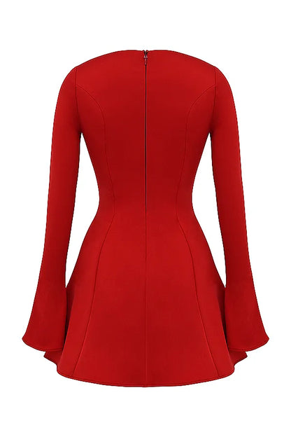Sacha Red Satin Mini Dress