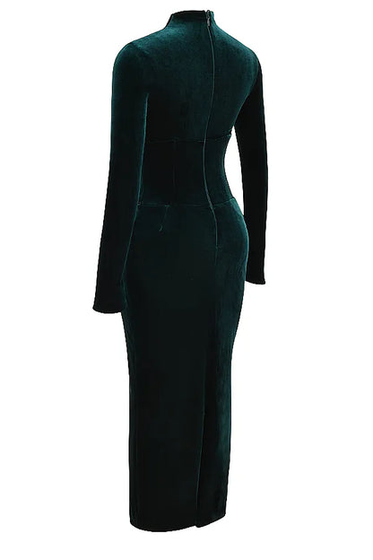 Arabella Forest Velvet Corset Dress