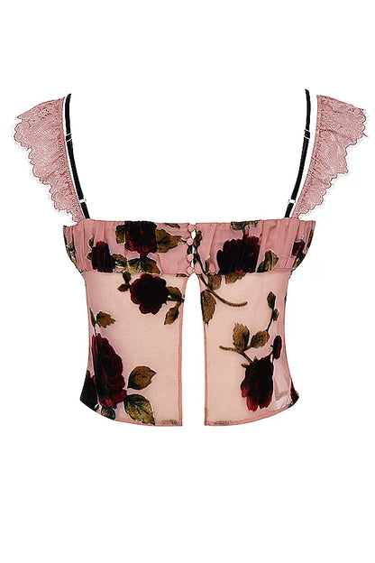 Graciela Dusty Pink Devore Top