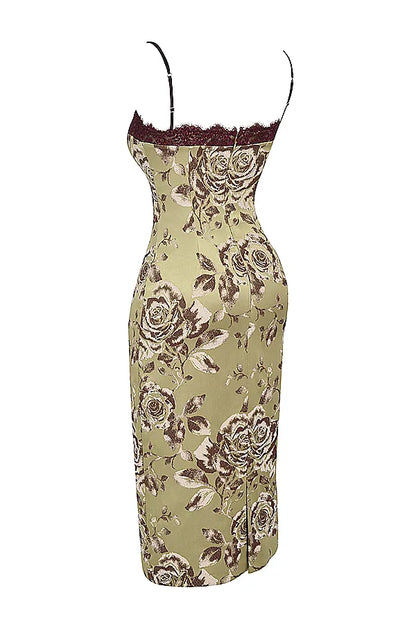 Cassia Floral Print Midi Dress