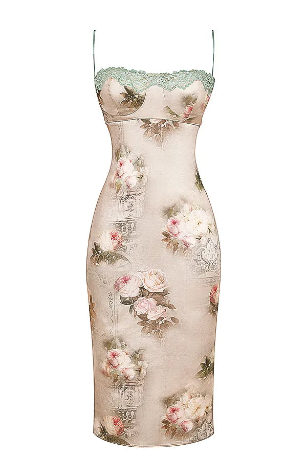 Venus Vintage Floral Midi Dress
