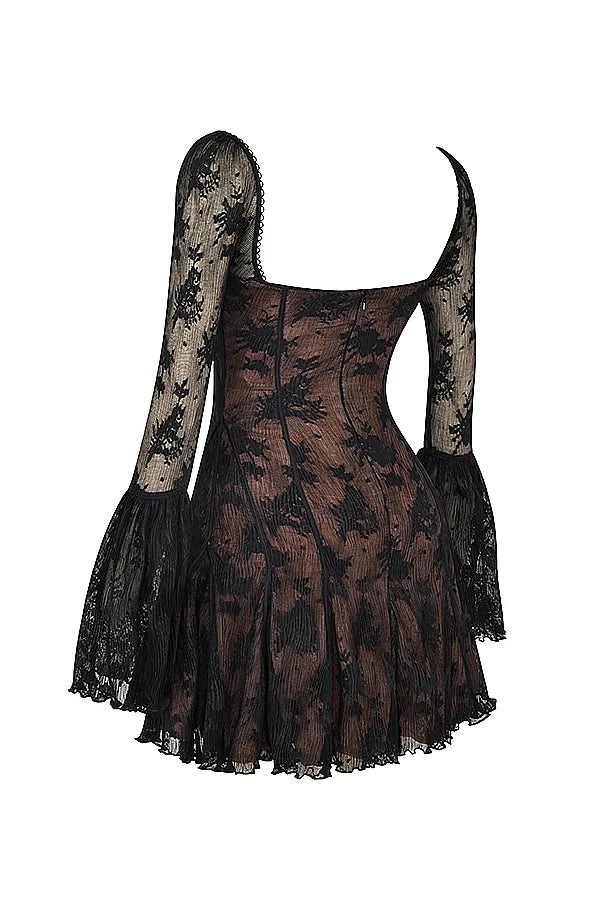 Analissa Black Lace Corset Dress