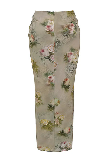 Vesper Vintage Floral Maxi Skirt