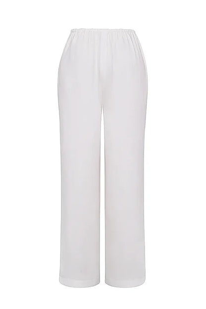 Cleo Ivory Linen Mix Trousers