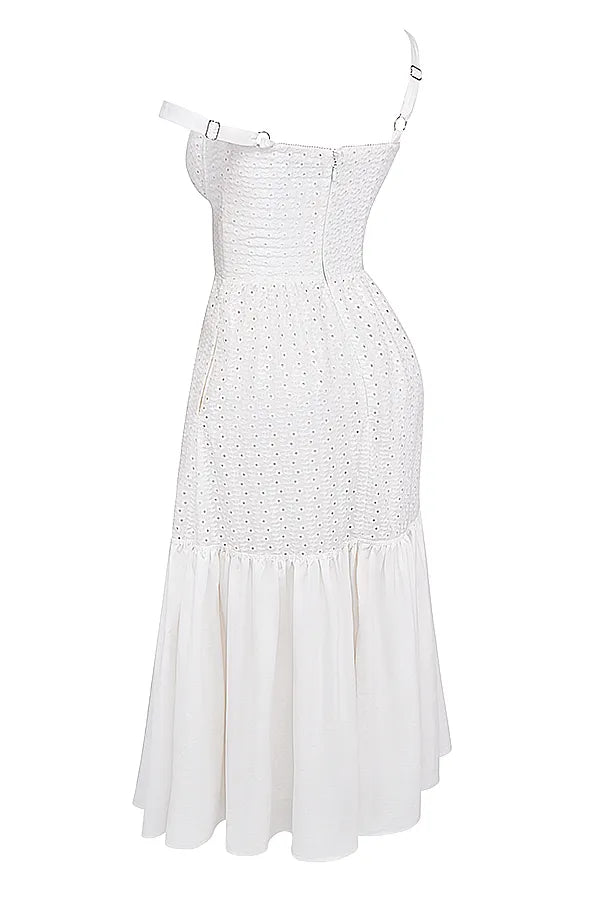 Elia White Broderie Anglaise Midi Sundress