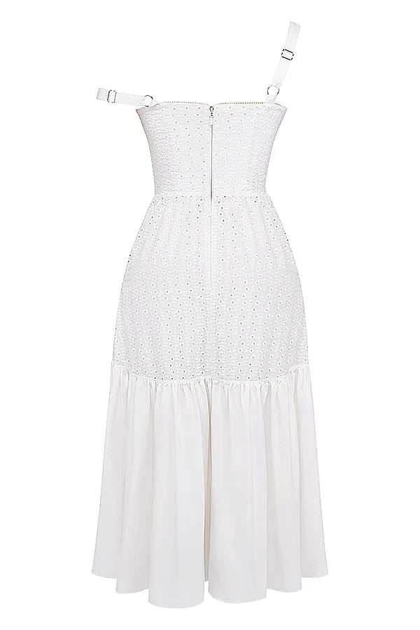 Elia White Broderie Anglaise Midi Sundress