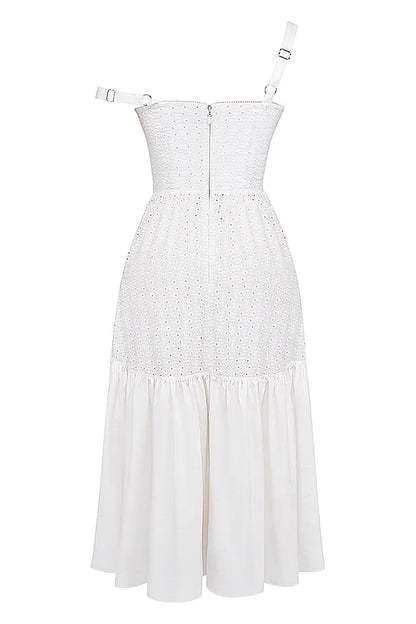 Elia White Broderie Anglaise Midi Sundress