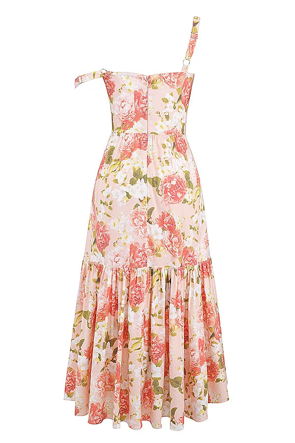 Elia Pink Peony Print Cotton Midi Sundress