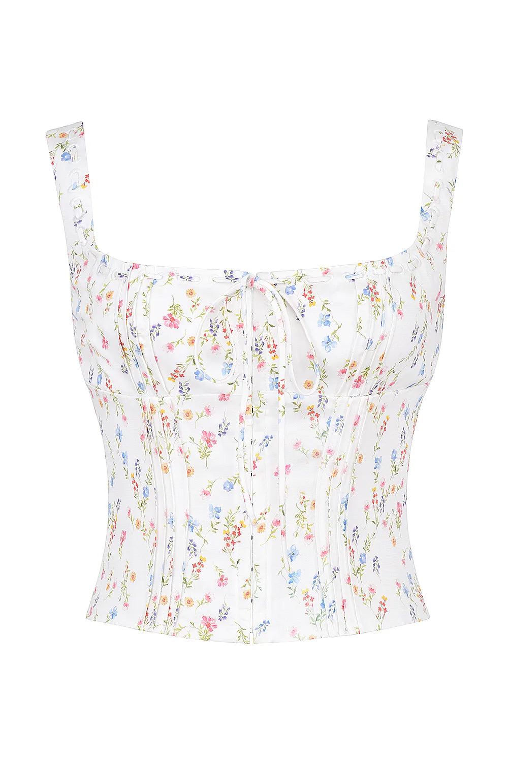 Chicca White Posy Print Top