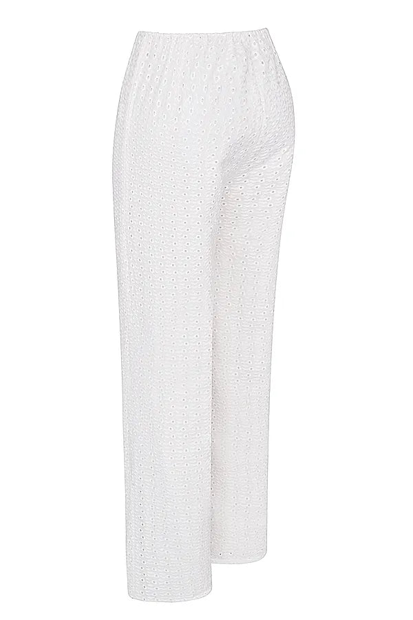 Frankie White Broderie Anglais Trousers