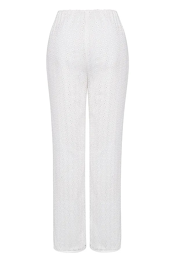 Frankie White Broderie Anglais Trousers