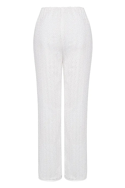 Frankie White Broderie Anglais Trousers
