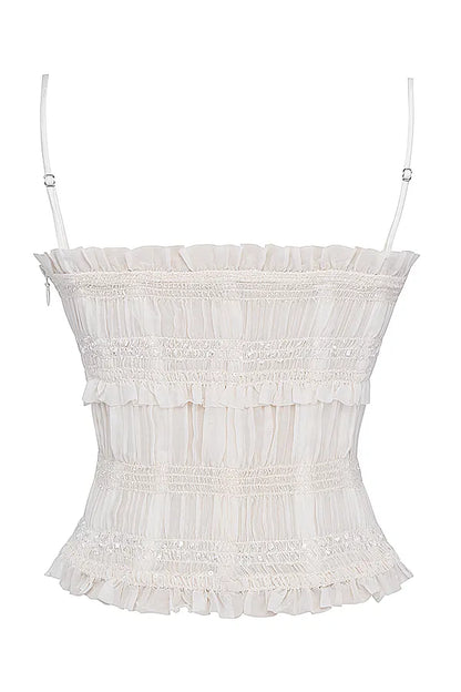 Lula Ivory Sequin Pleat Corset