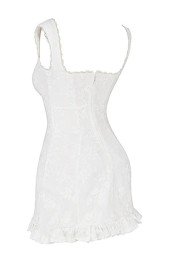 Odessa White Embroidered Mini Dress