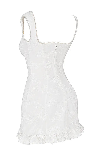 Odessa White Embroidered Mini Dress