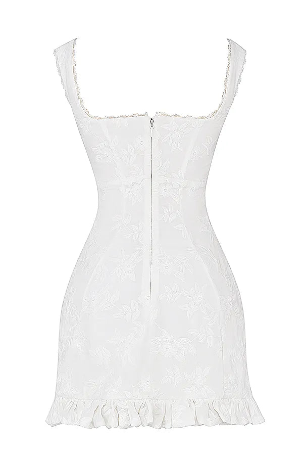 Odessa White Embroidered Mini Dress