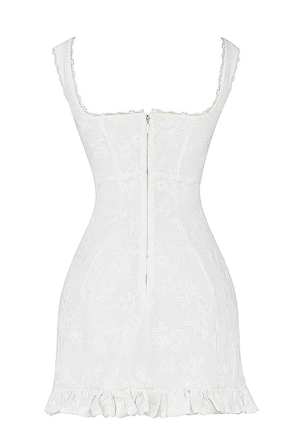 Odessa White Embroidered Mini Dress