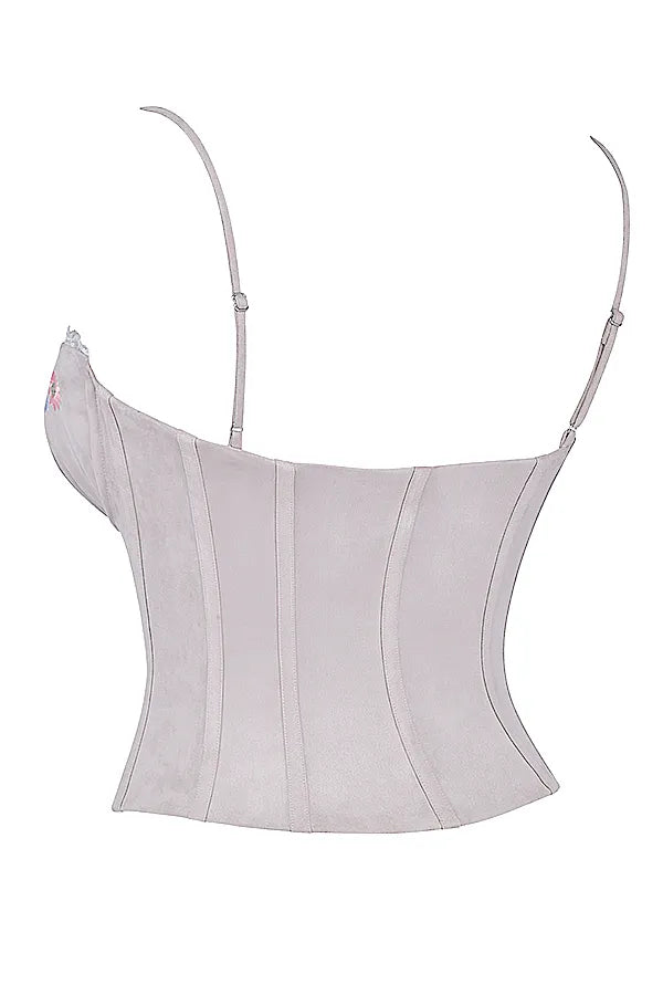 Petunia Light Lavender Embroidered Corset