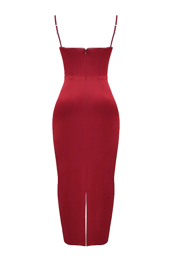 Stefania Ruby Corset Maxi Dress