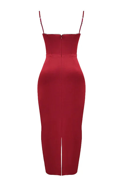 Stefania Ruby Corset Maxi Dress