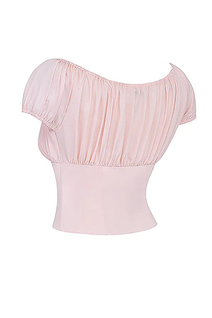 Kitty Baby Pink Gathered Top