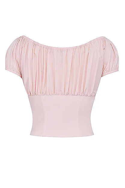 Kitty Baby Pink Gathered Top