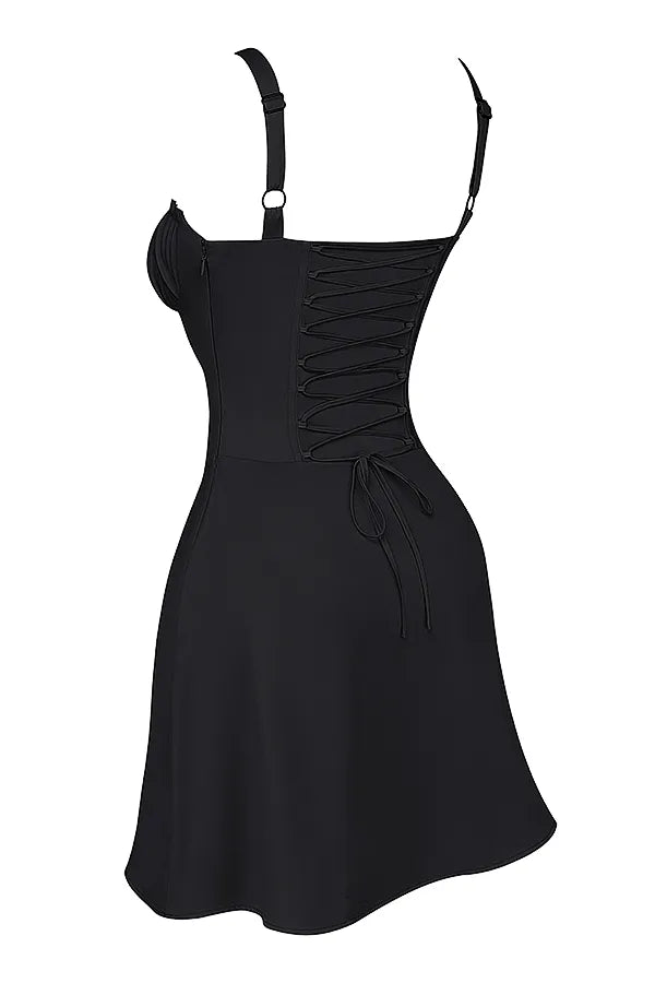 Carlotta Black Corset Mini Dress