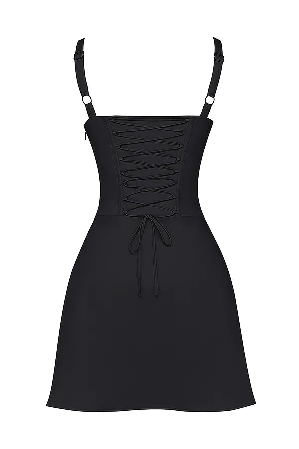 Carlotta Black Corset Mini Dress