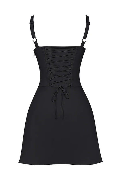 Carlotta Black Corset Mini Dress
