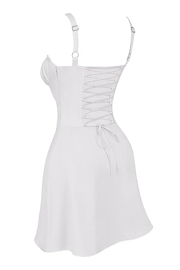 Carlotta White Corset Mini Dress