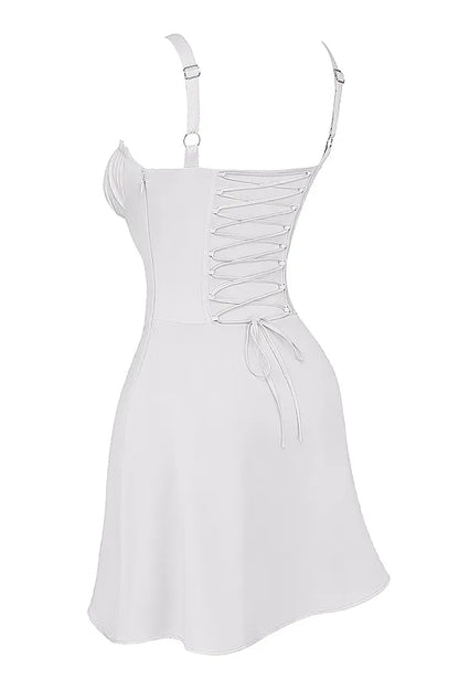 Carlotta White Corset Mini Dress
