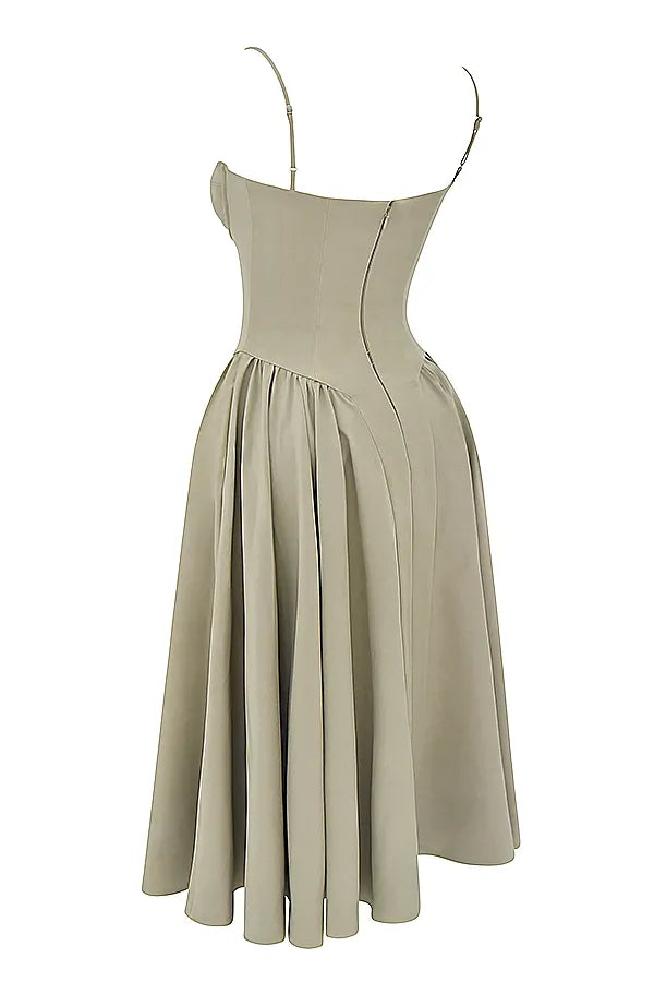 Samaria Taupe Corset Sundress