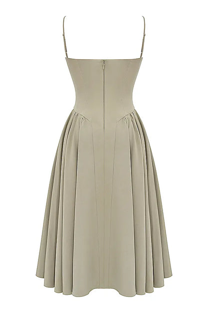 Samaria Taupe Corset Sundress