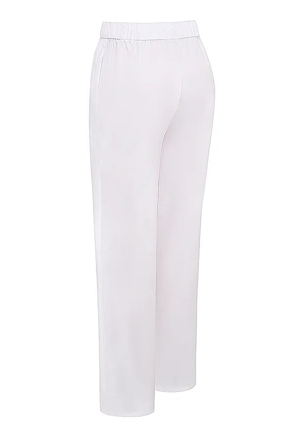 Reno White Relaxed Fit Trousers