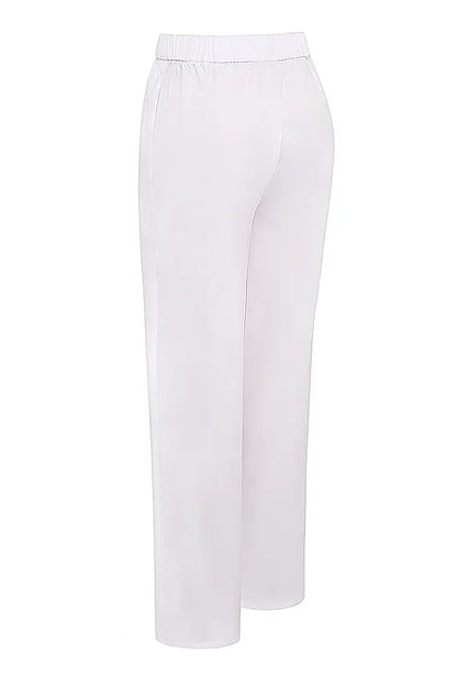 Reno White Relaxed Fit Trousers