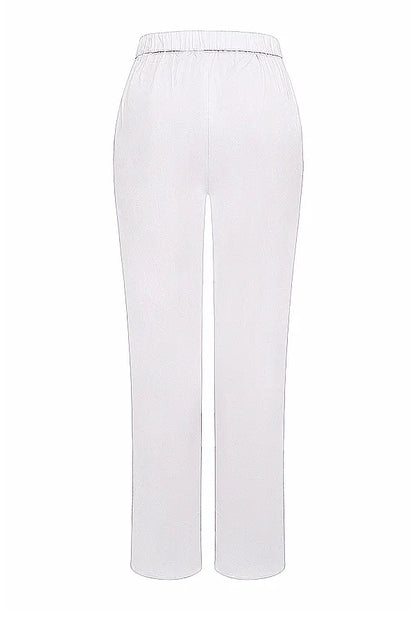Reno White Relaxed Fit Trousers