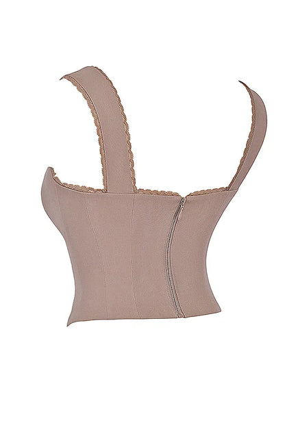 Robyn Mushroom Lace Trim Corset