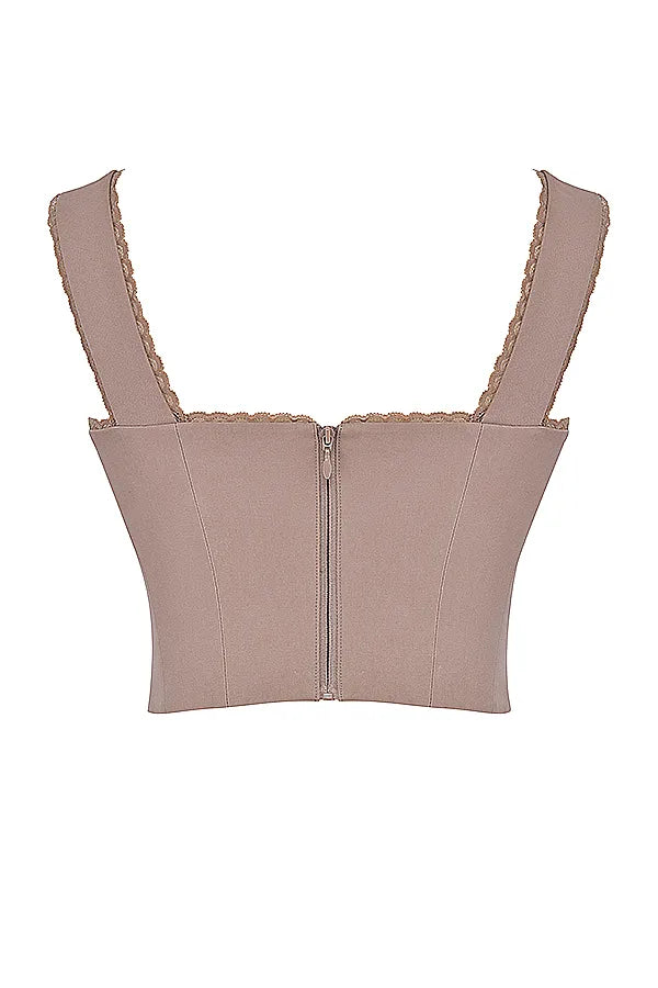 Robyn Mushroom Lace Trim Corset