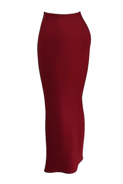 Sydel Ruby Satin Bias Cut Maxi Skirt