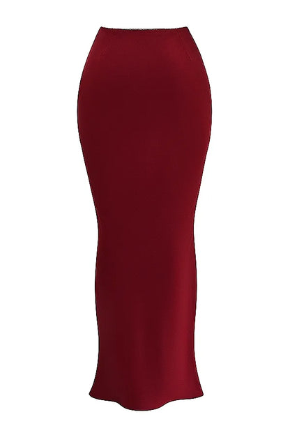 Sydel Ruby Satin Bias Cut Maxi Skirt