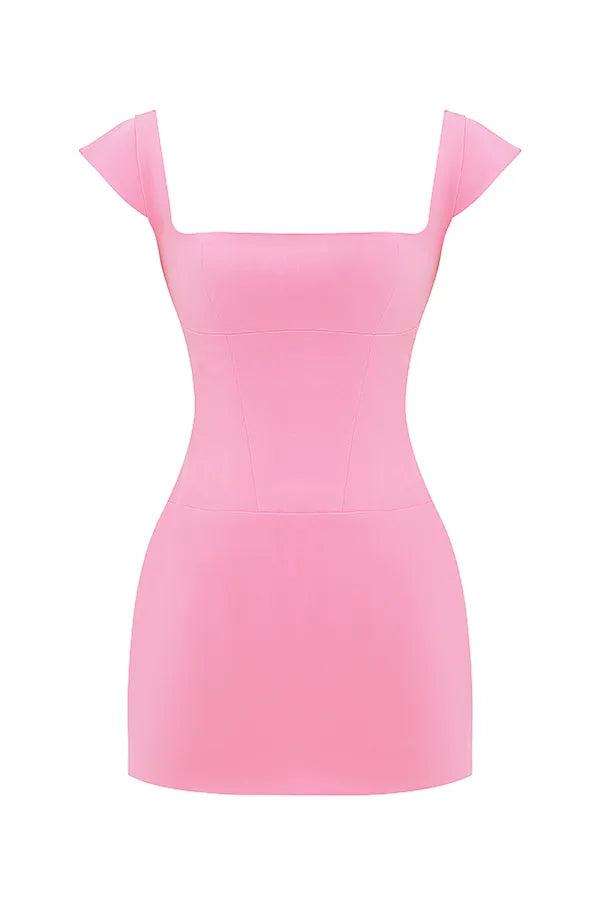 Leonida French Pink Corset Mini Dress