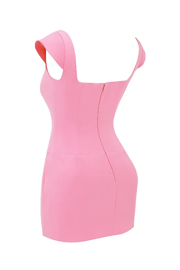 Leonida French Pink Corset Mini Dress